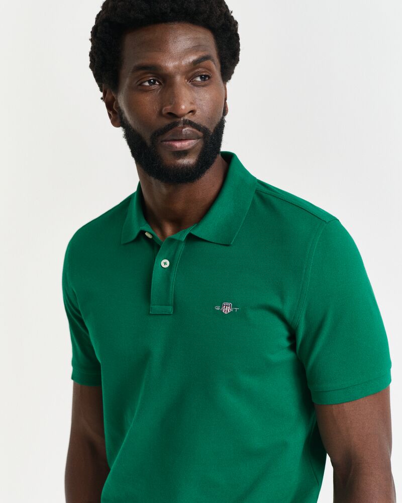 REG SHIELD SS PIQUE POLO Green / S