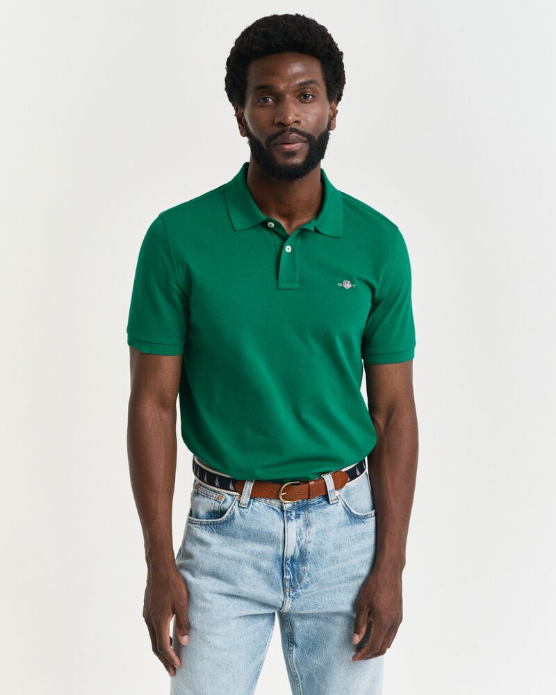 REG SHIELD SS PIQUE POLO Green / S