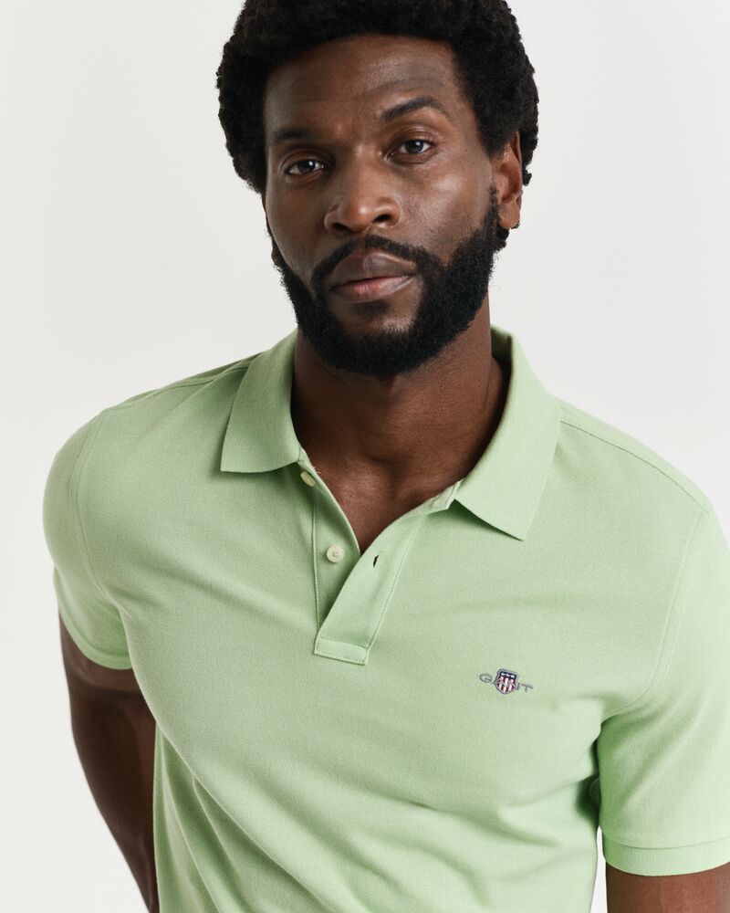 REG SHIELD SS PIQUE POLO Green / S