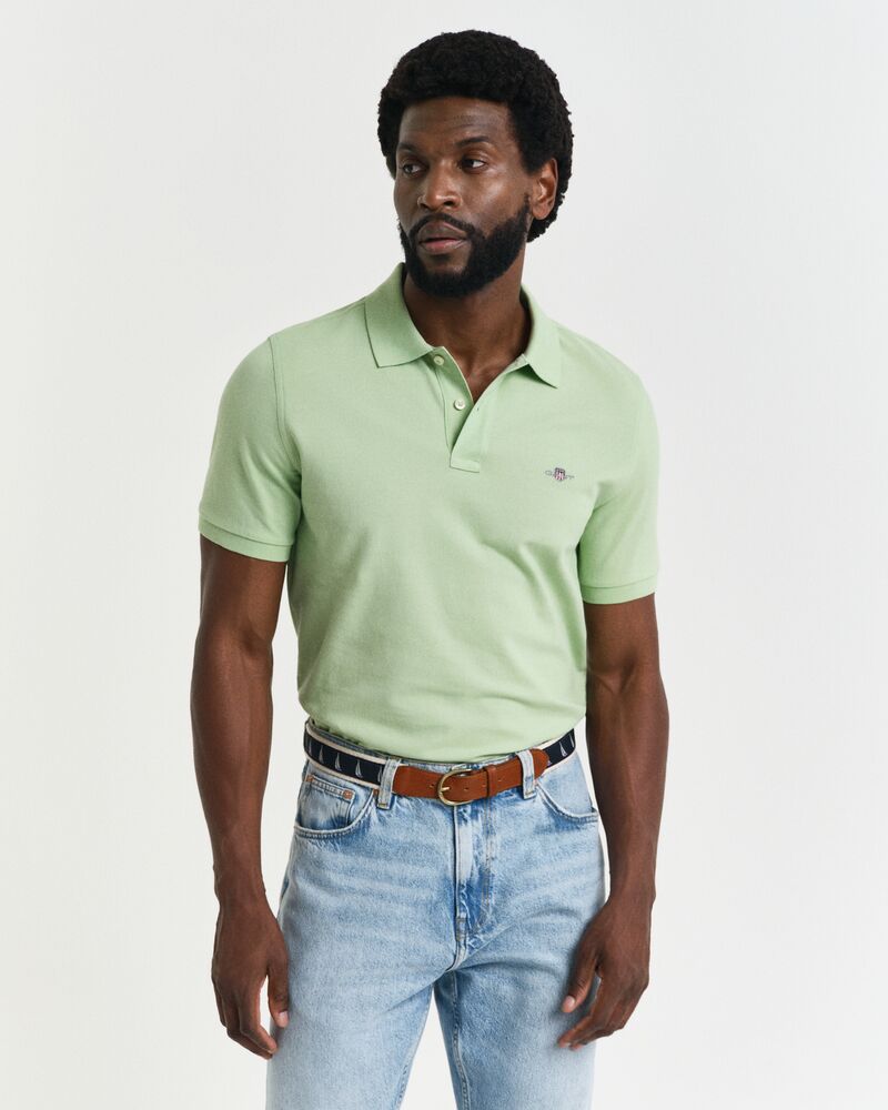 REG SHIELD SS PIQUE POLO Green / S