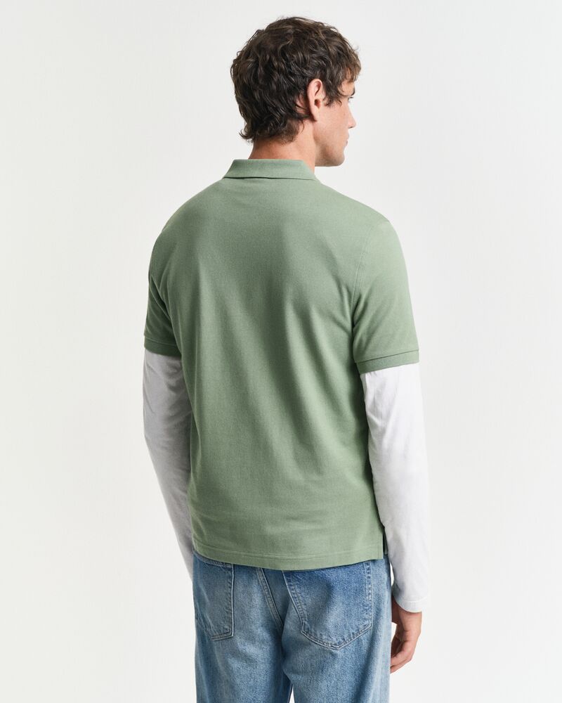 REG SHIELD SS PIQUE POLO Green / S