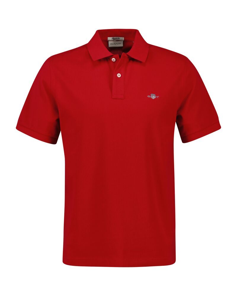 REG SHIELD SS PIQUE POLO Red / S