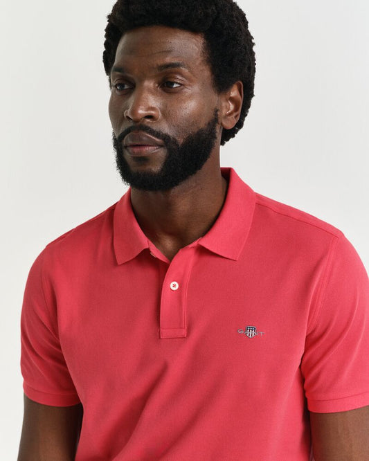 REG SHIELD SS PIQUE POLO Red / S