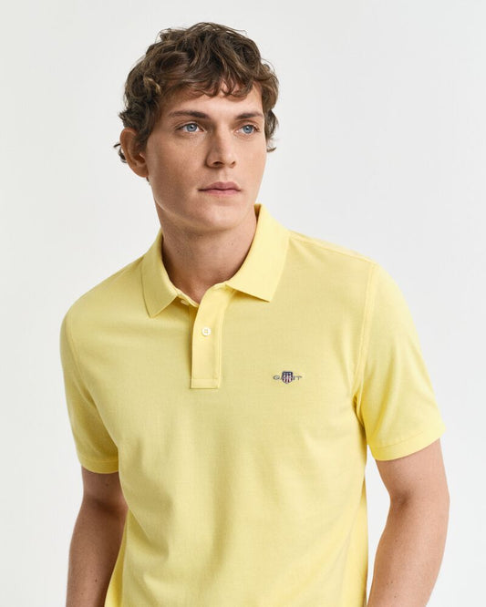 REG SHIELD SS PIQUE POLO Yellow / S