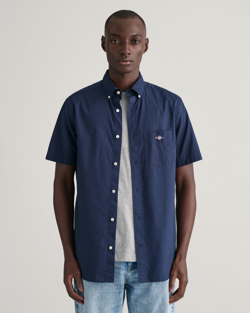 REG CLASSIC POPLIN SS SHIRT Blue / S