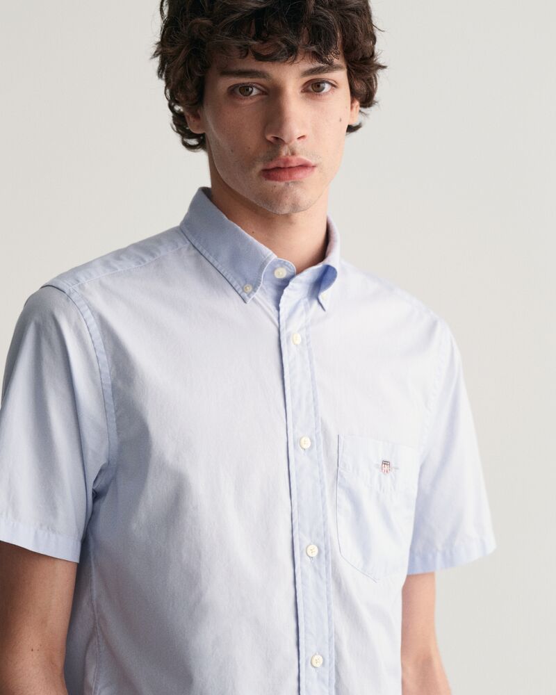 REG CLASSIC POPLIN SS SHIRT Blue / S