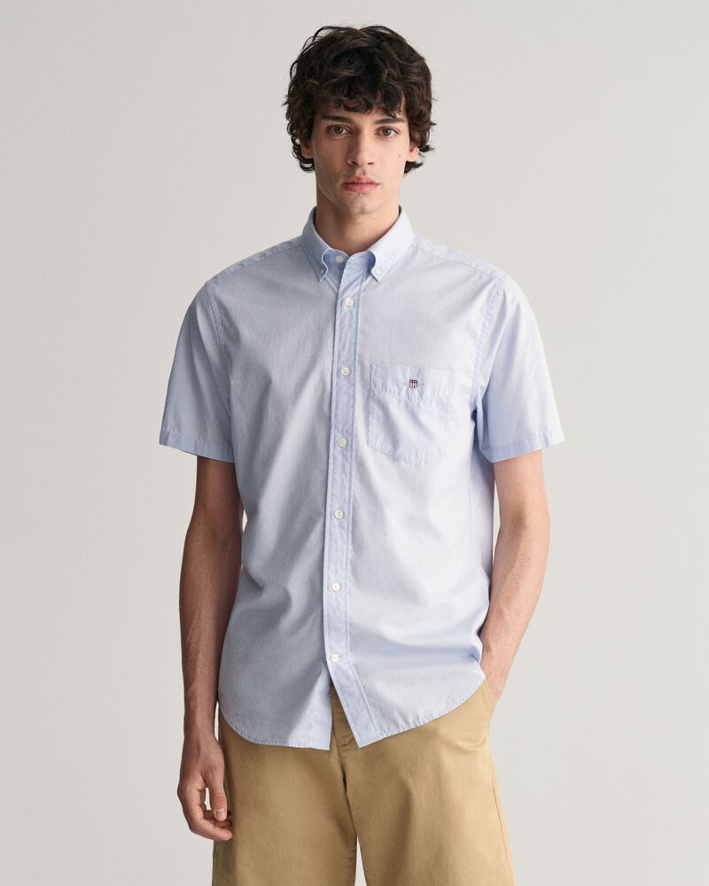 REG CLASSIC POPLIN SS SHIRT Blue / S