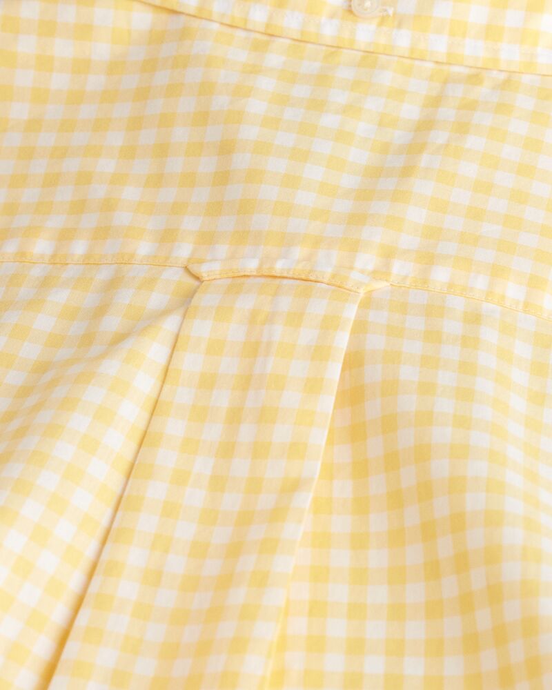 REG CLASSIC POPLIN GINGH SS SHIRT Yellow / S