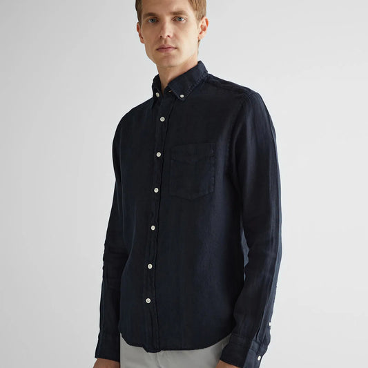 REG GMNT DYED LINEN SHIRT