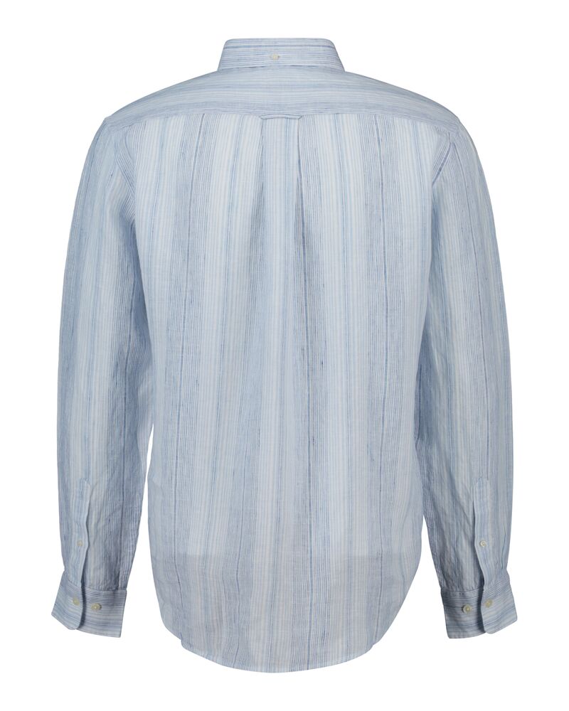 REG LINEN STRIPE SHIRT Blue / S