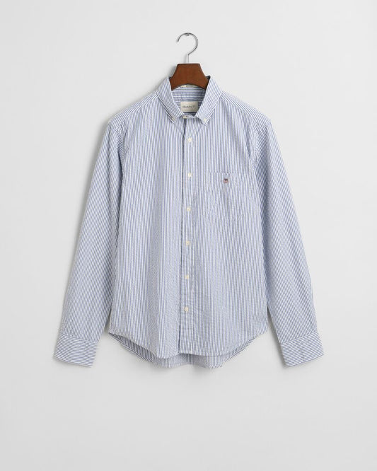 REG SEERSUCKER STRIPE SHIRT Blue / S