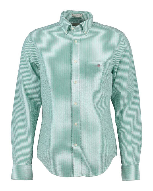 REG SEERSUCKER STRIPE SS SHIRT Green / S