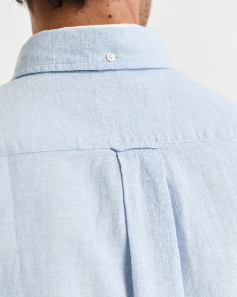 REG COTTON LINEN SHIRT Blue / S