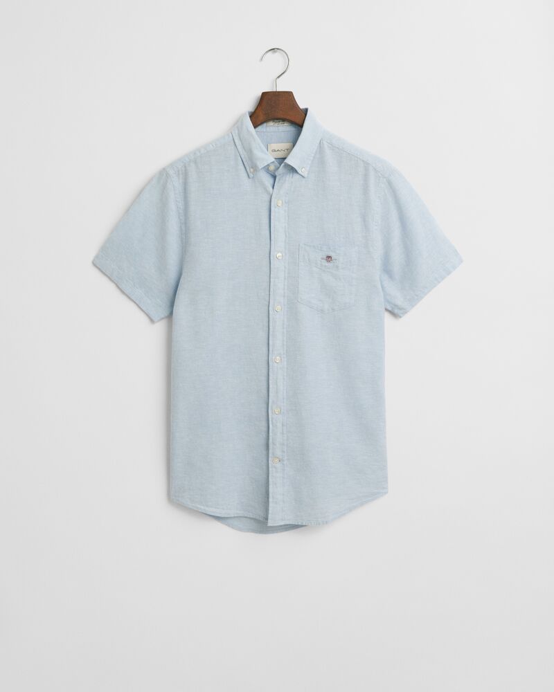 REG COTTON LINEN SHIRT Blue / S