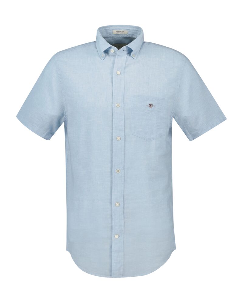 REG COTTON LINEN SHIRT Blue / S