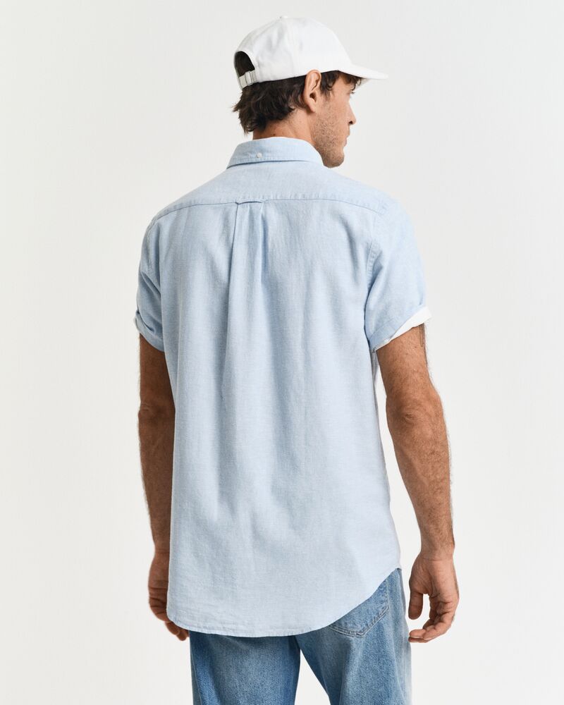 REG COTTON LINEN SHIRT Blue / S