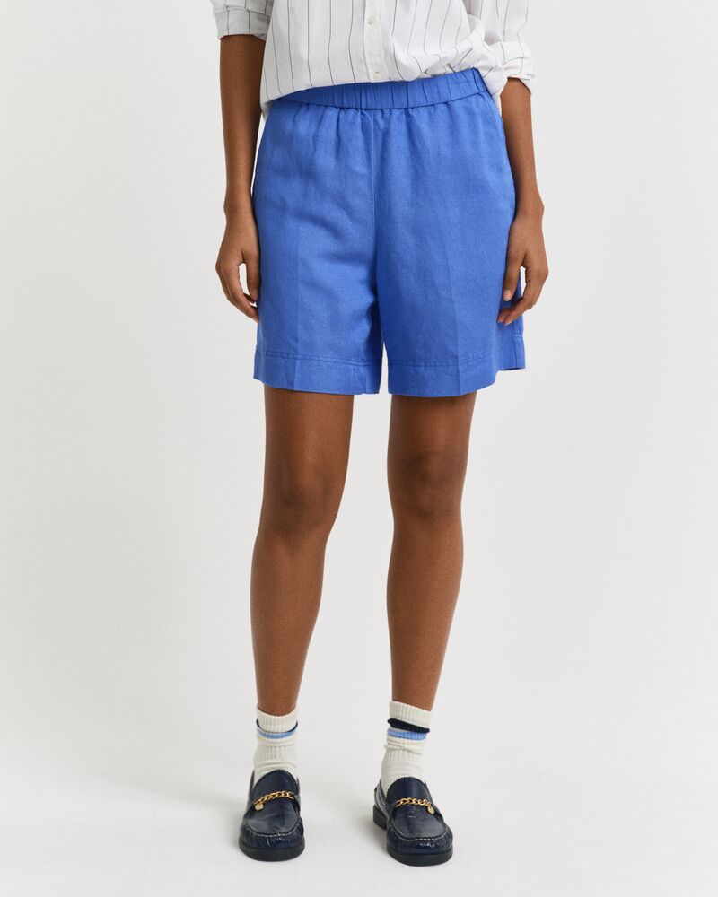 REL LINEN BLEND PULL ON SHORTS Blue / 32