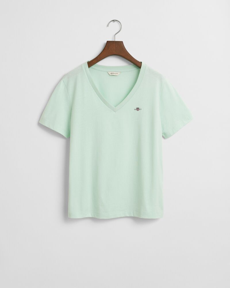 REG SHIELD SS V-NECK T-SHIRT Green / S