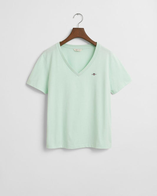 REG SHIELD SS V-NECK T-SHIRT Green / S