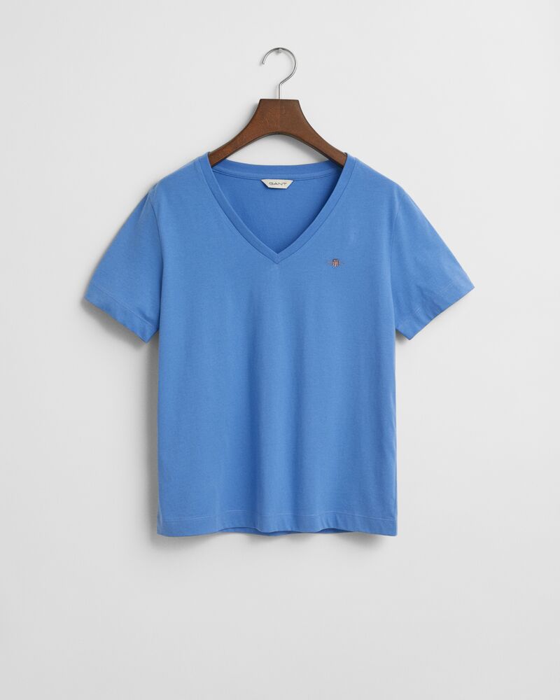 REG SHIELD SS V-NECK T-SHIRT Blue / S