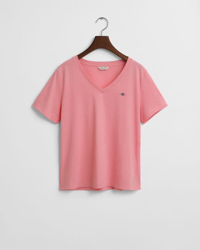 REG SHIELD SS V-NECK T-SHIRT Pink / S