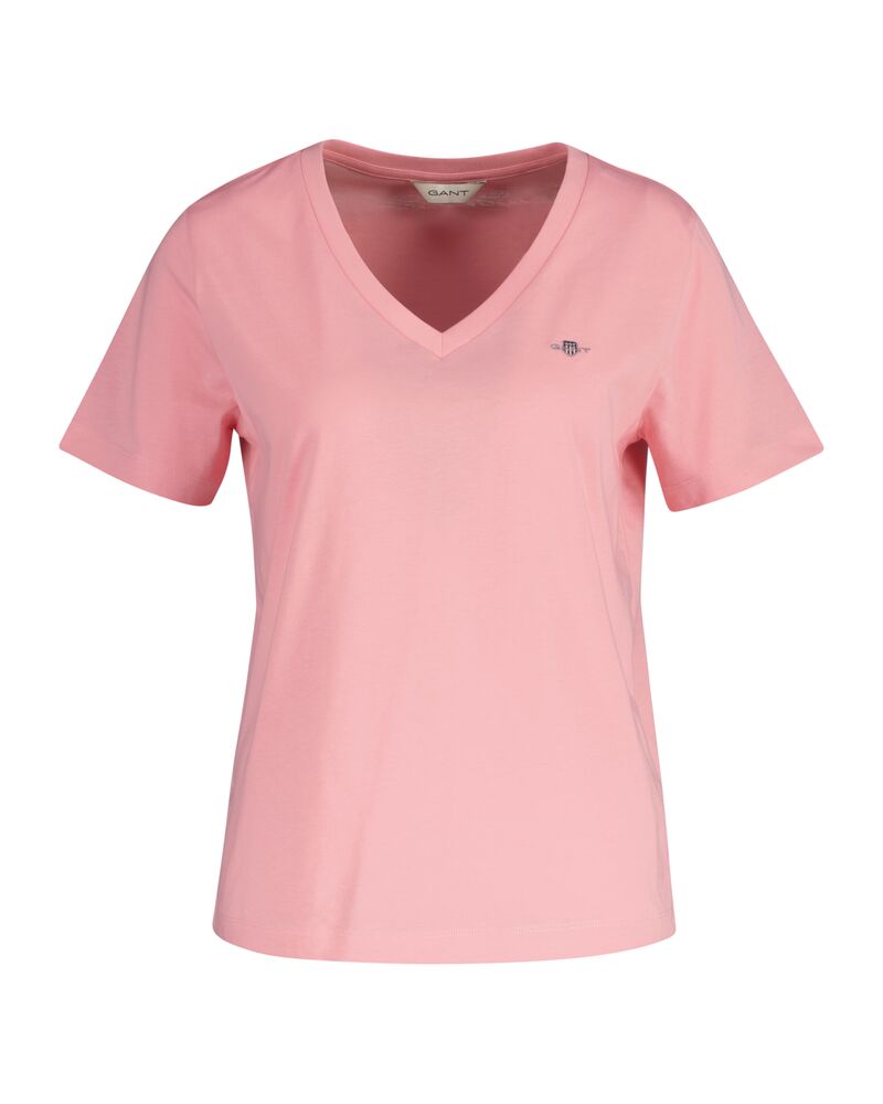 REG SHIELD SS V-NECK T-SHIRT Pink / S