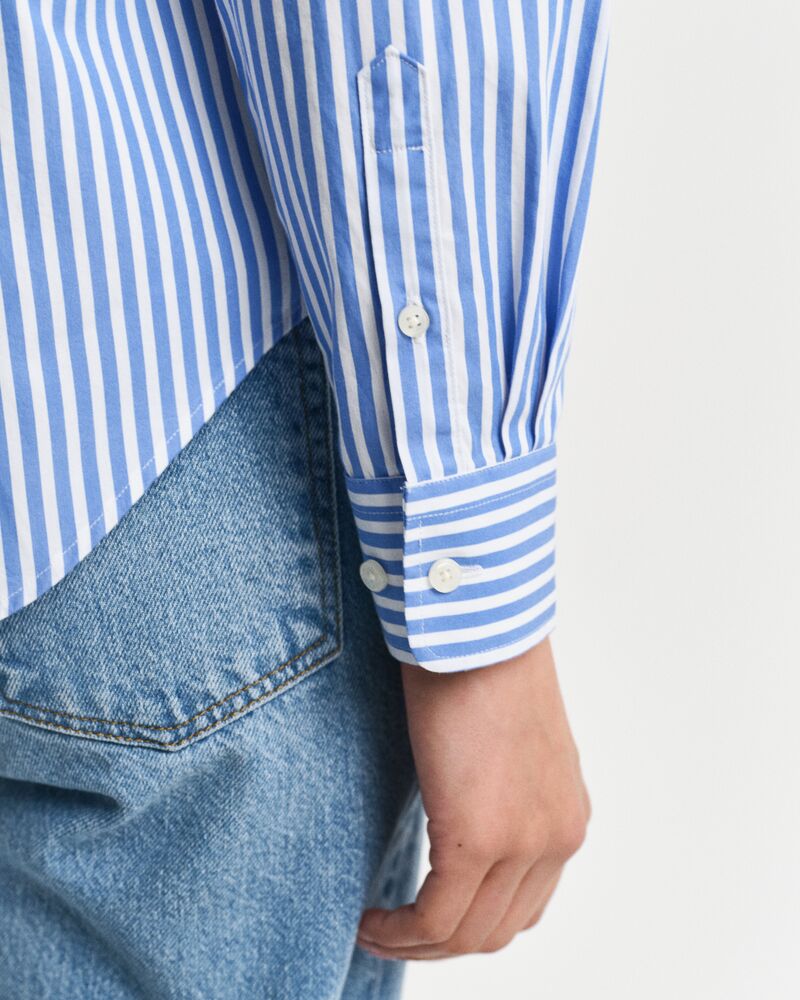 REG CLASSIC POPLIN STRIPED SHIRT Blue / 32