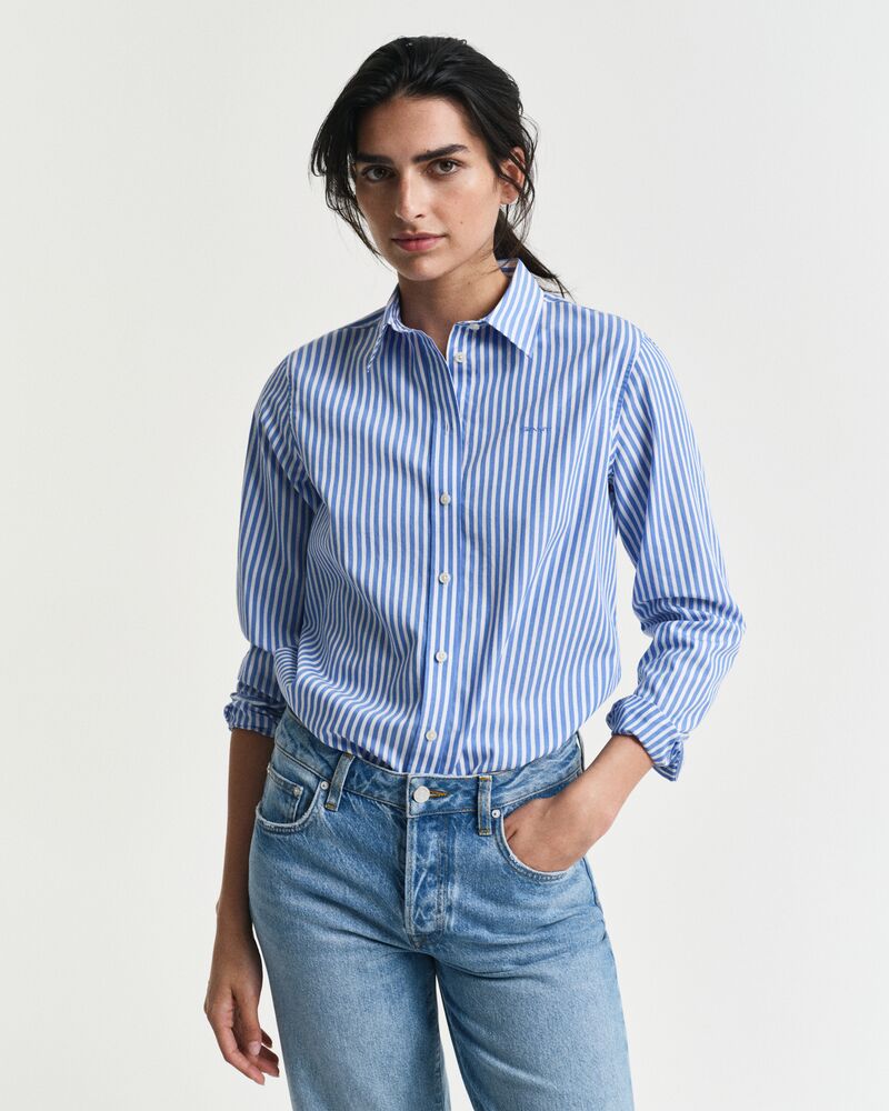 REG CLASSIC POPLIN STRIPED SHIRT Blue / 32