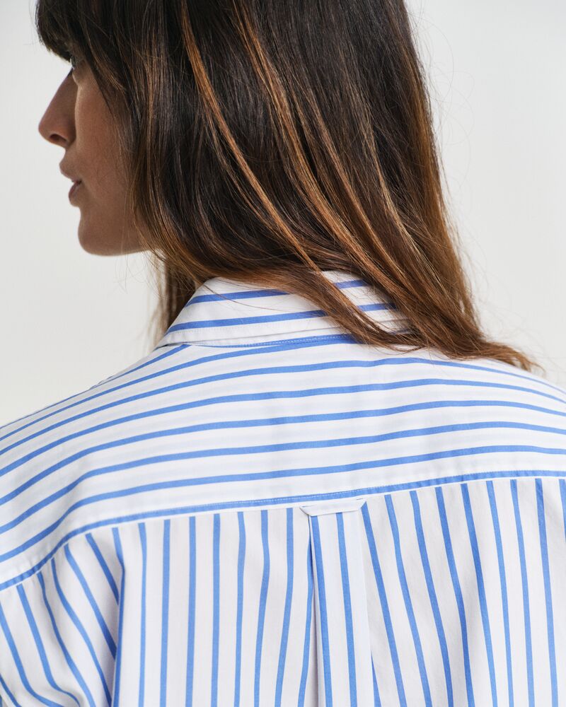 REL CLASSIC POPLIN STRIPED SHIRT Blue / 32