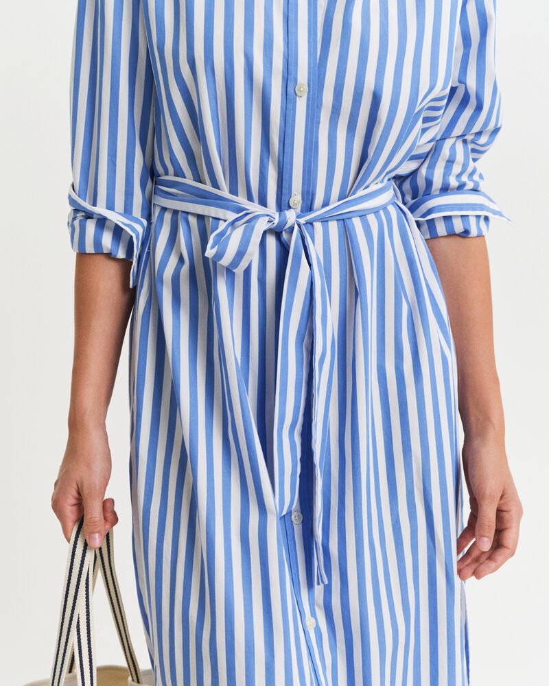 REL STRIPED POPLIN SHIRT DRESS White / 32