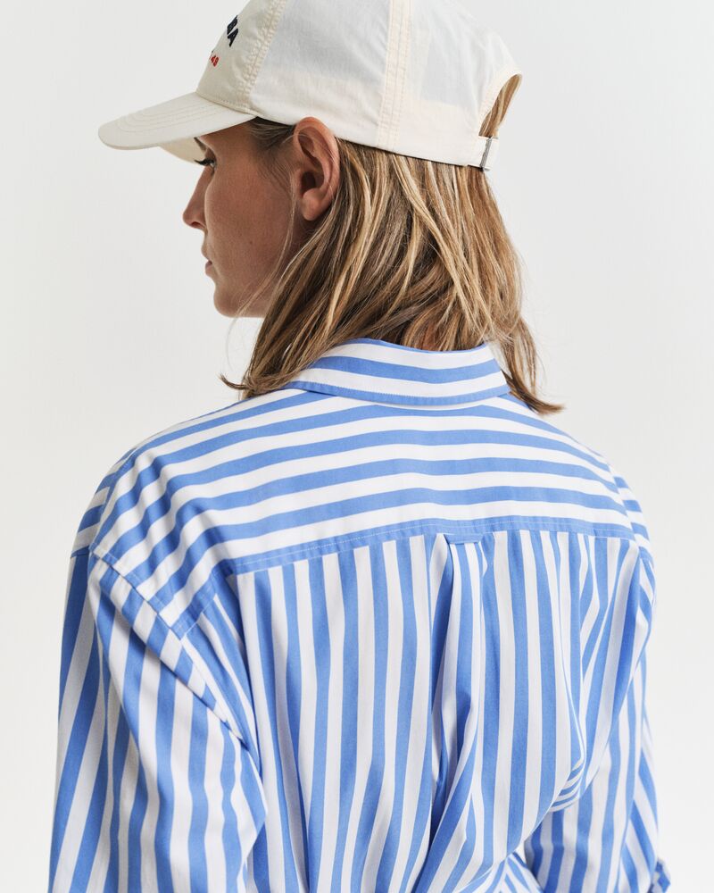 REL STRIPED POPLIN SHIRT DRESS White / 32