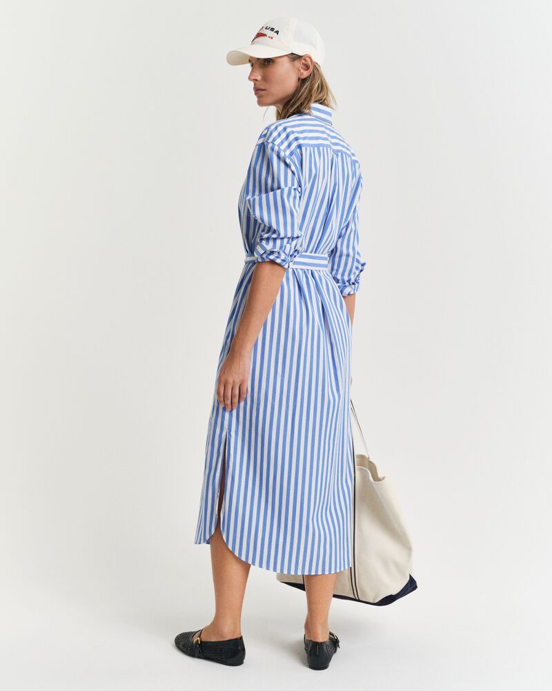 REL STRIPED POPLIN SHIRT DRESS White / 32