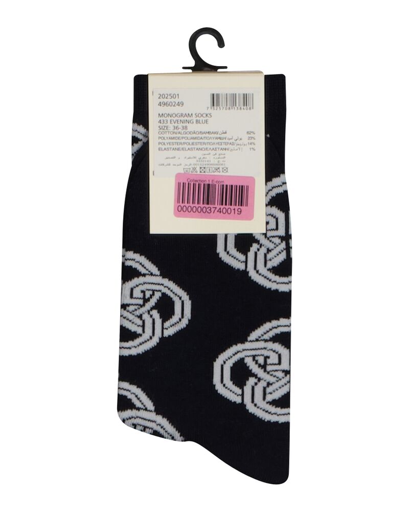 MONOGRAM SOCKS Blue / 36-38