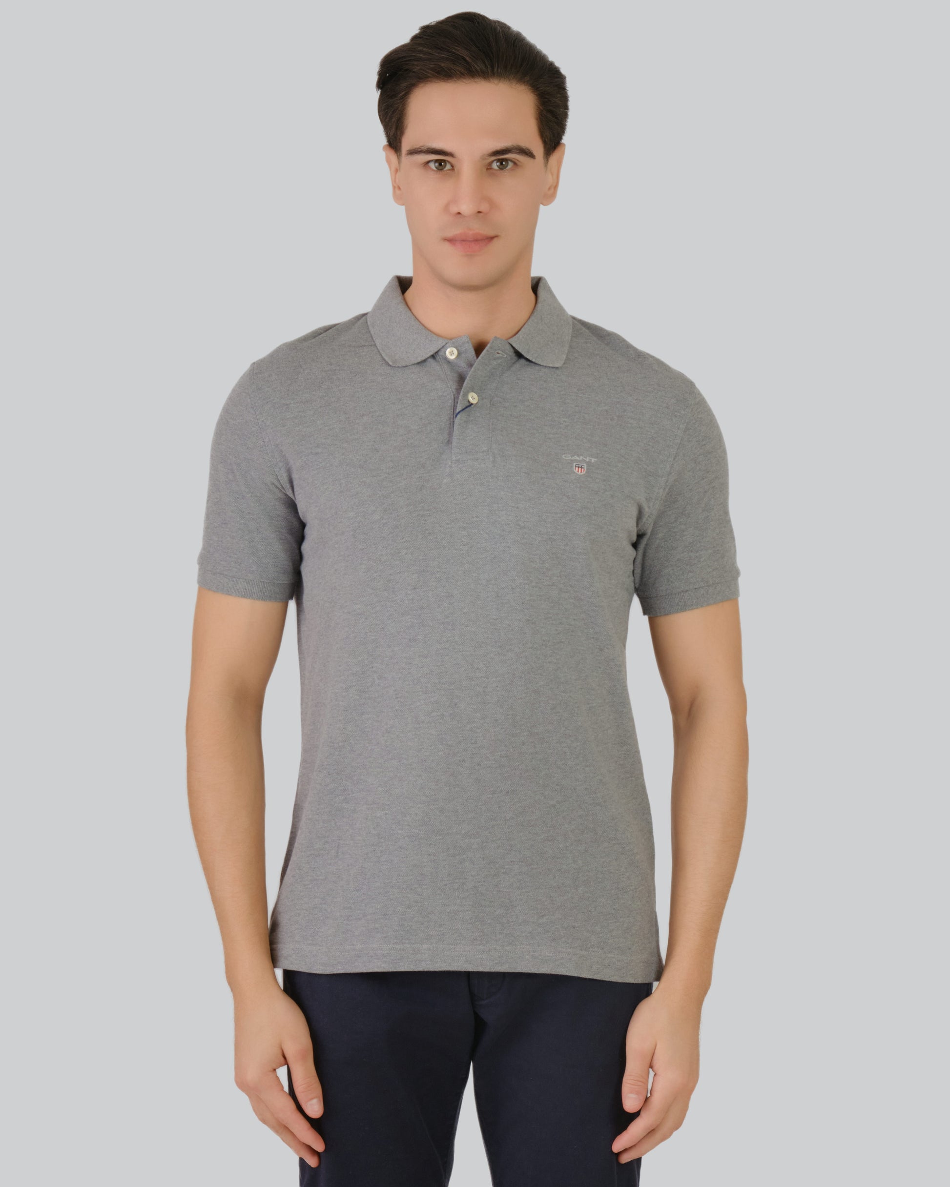 Pique Rugger Grey Melange / M