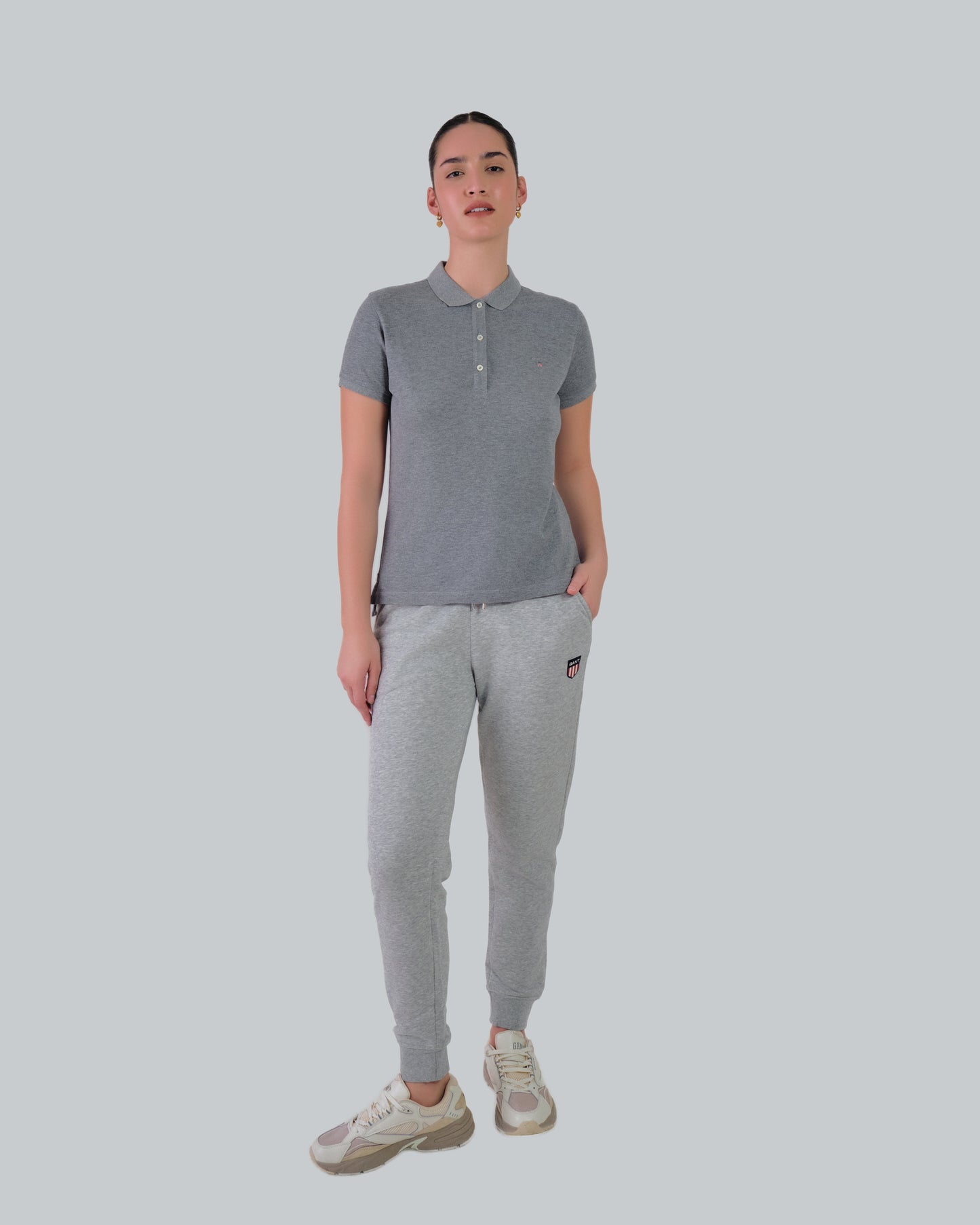 Solid Pique Grey Melange / M