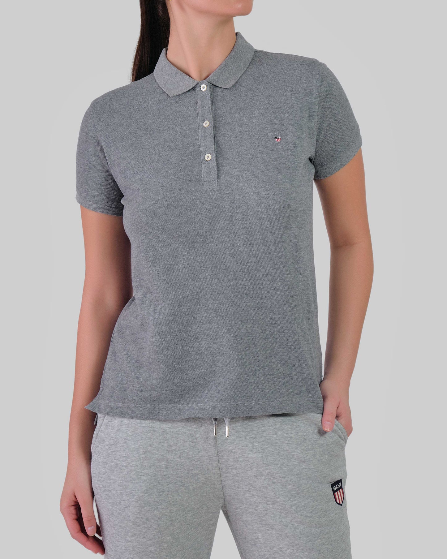 Solid Pique Grey Melange / M