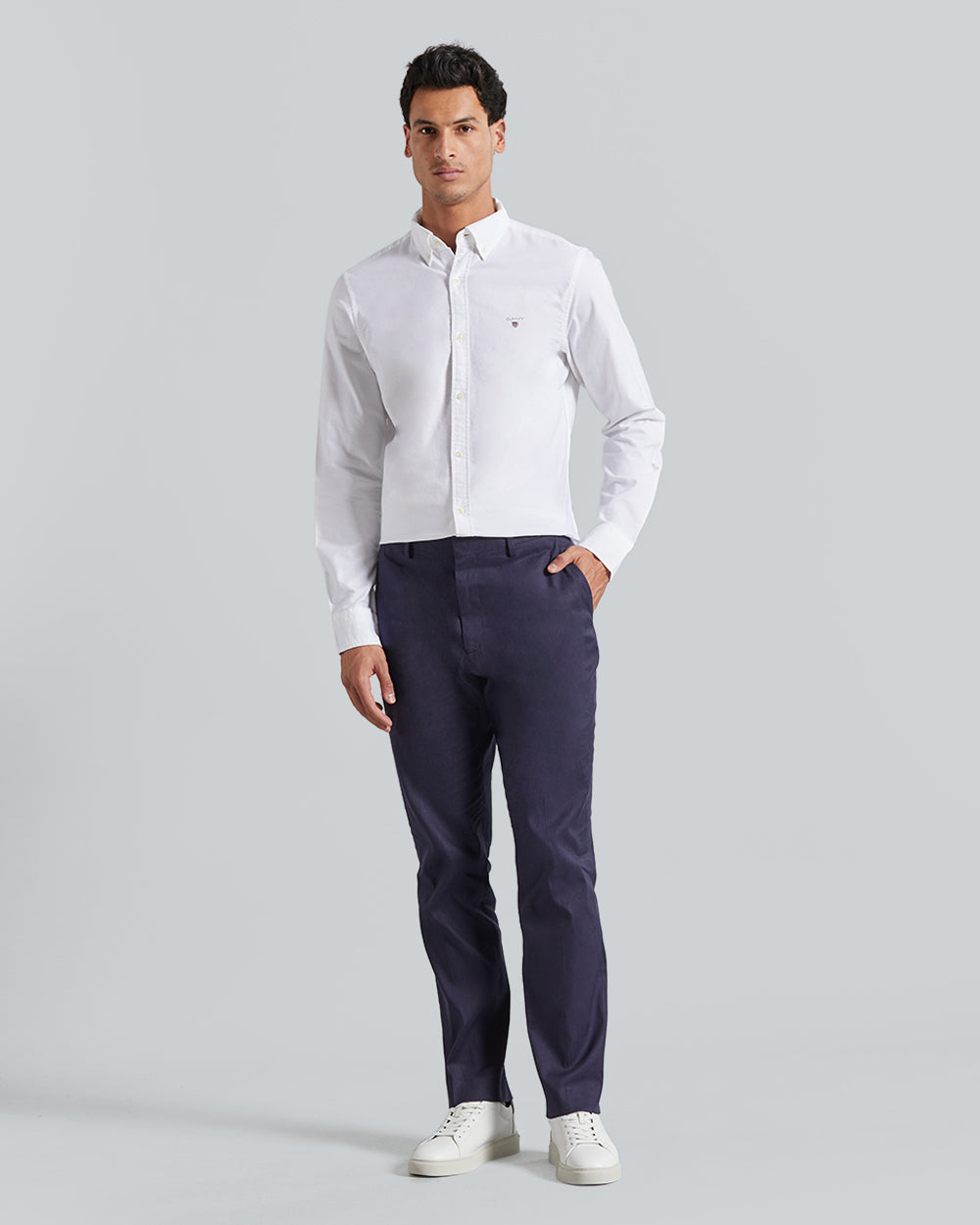 Gant Slim Oxford Bd White / L