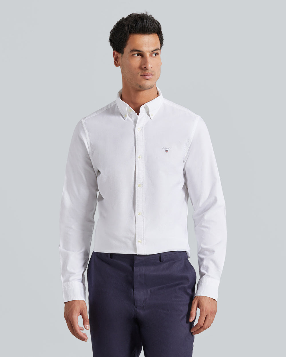Gant Slim Oxford Bd White / L