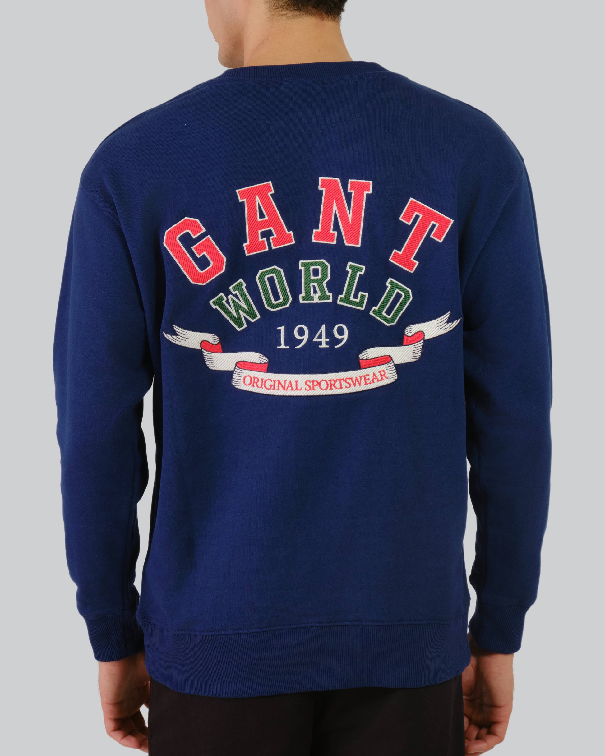 World Crest Relax C-Neck Sweat Rich Navy / M