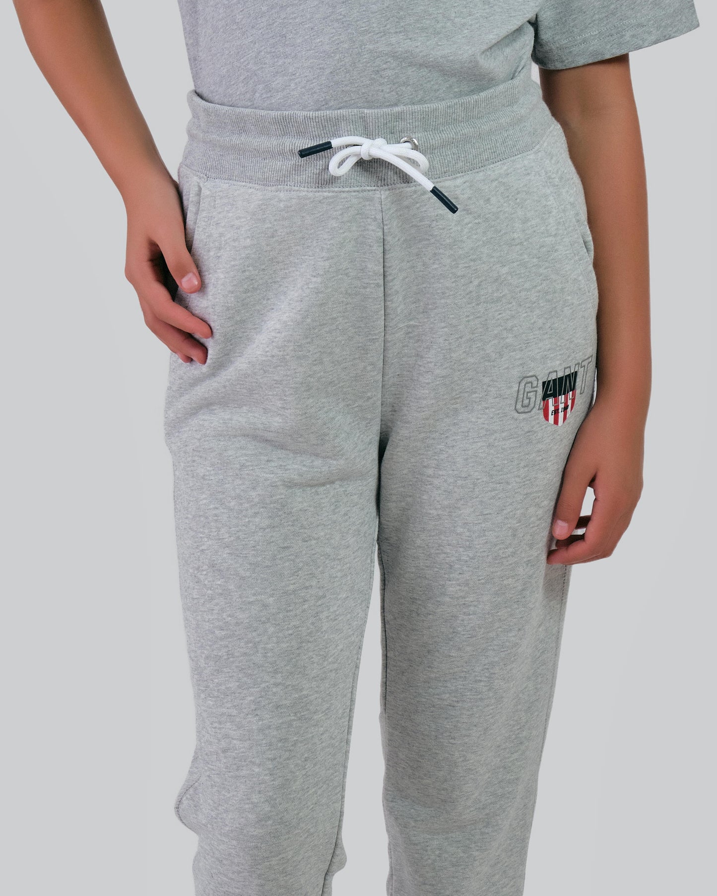 Sporty Shield Sweat Pants Light Grey Melange / 146/152