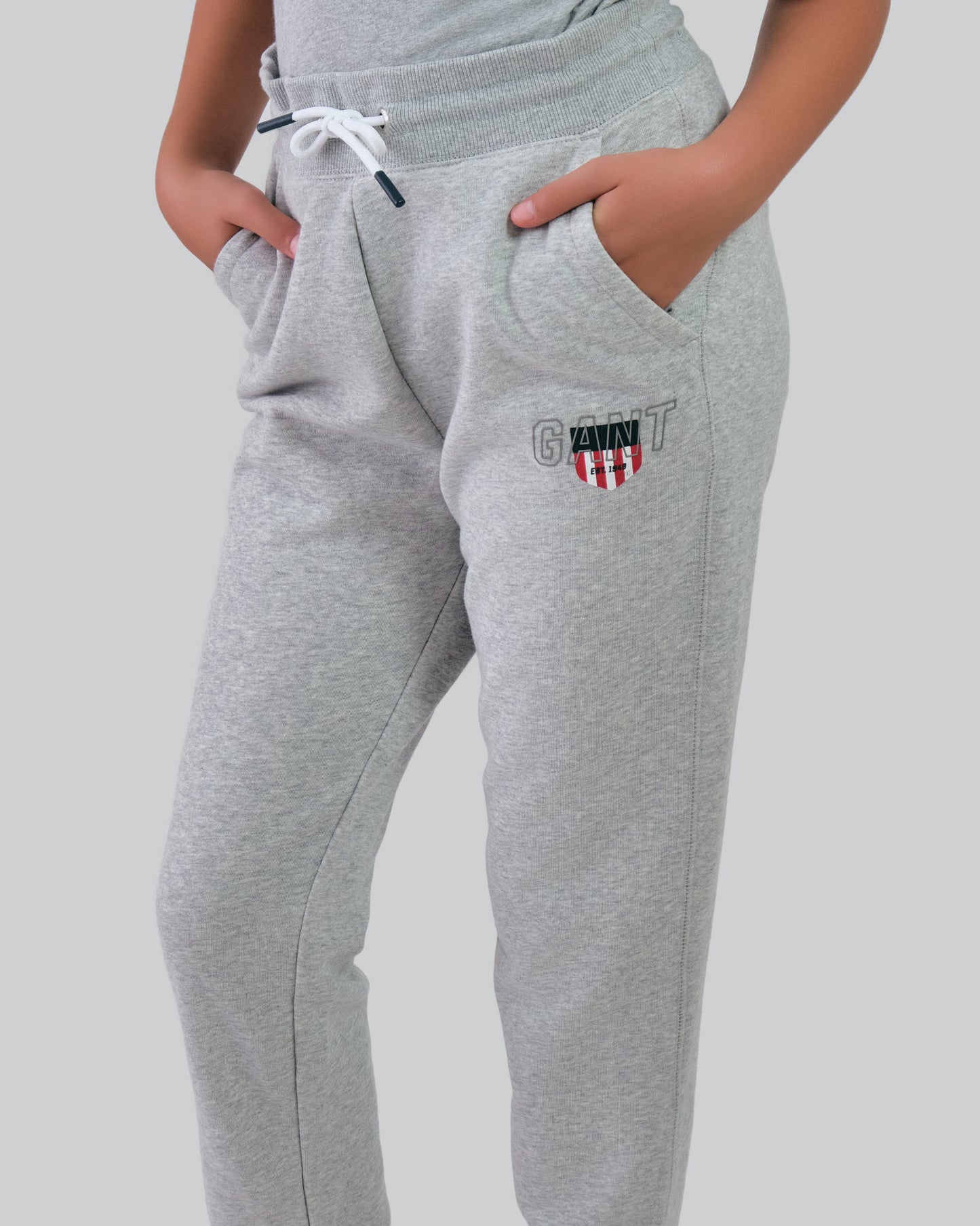 Sporty Shield Sweat Pants Light Grey Melange / 146/152