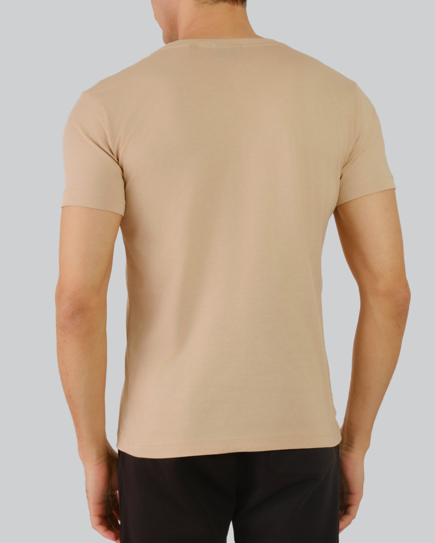 Original Slim V-Neck T-Shirt Dry Sand / M