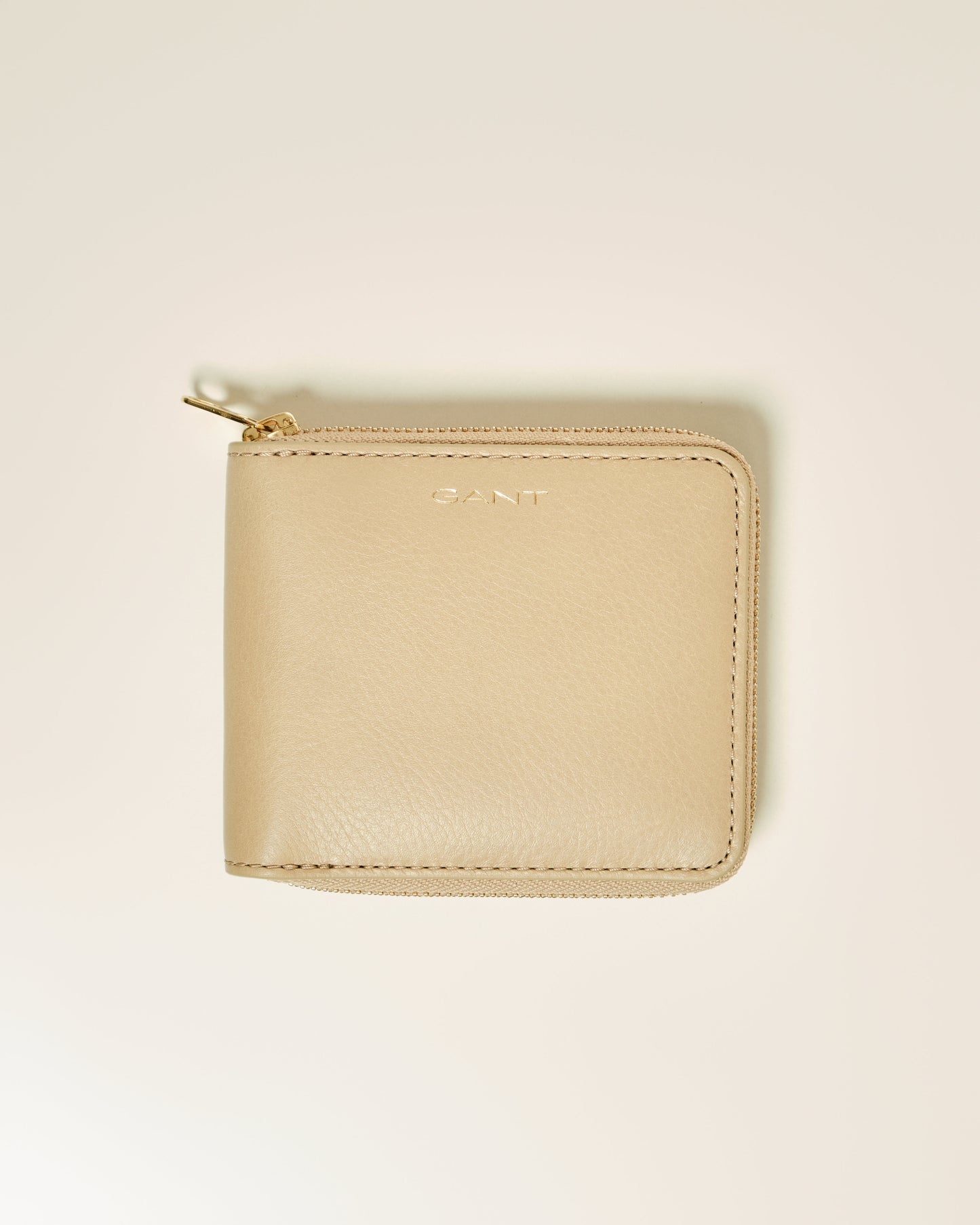 Leather Zip Wallet Concrete Beige / ONESIZE