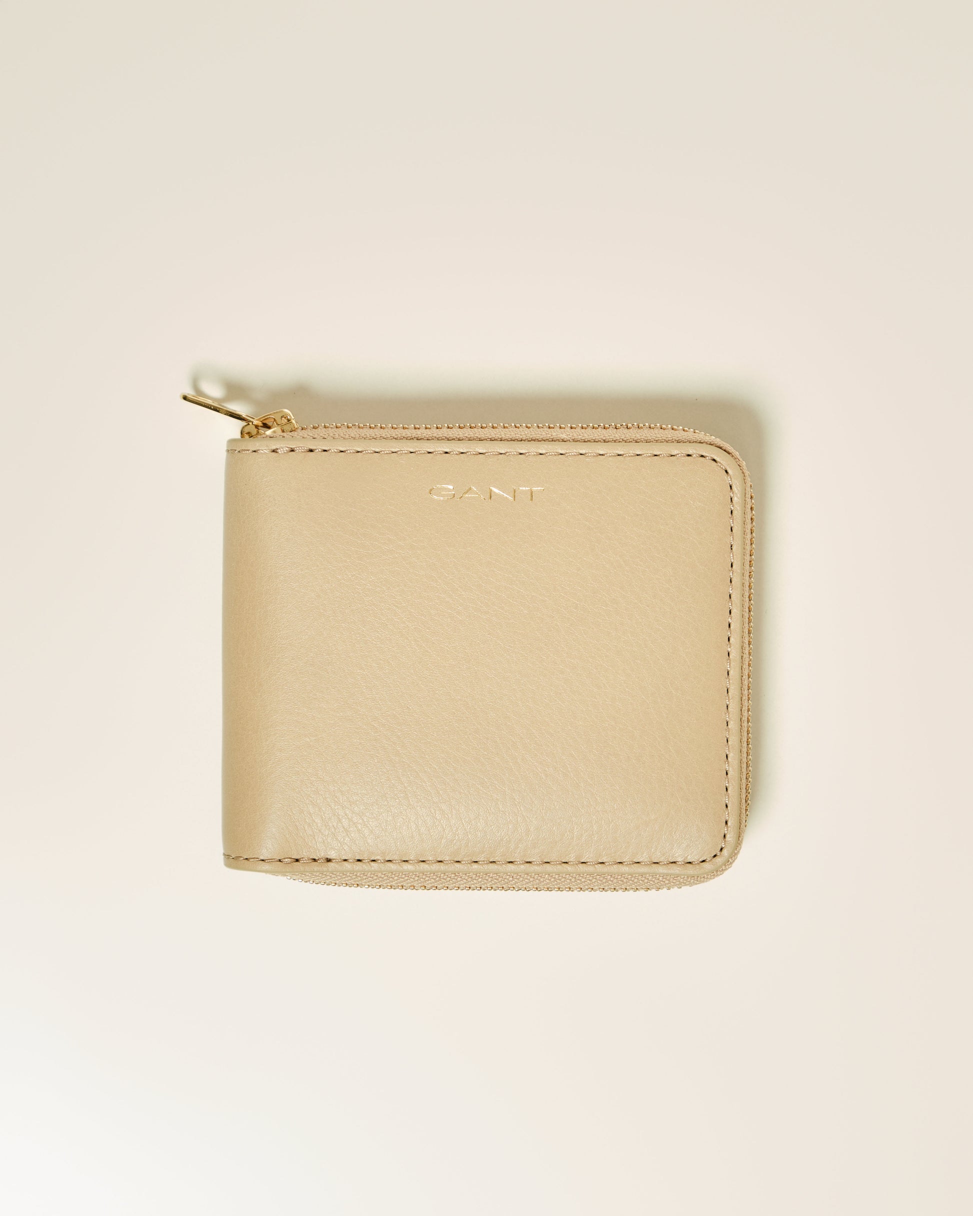 Leather Zip Wallet Concrete Beige / ONESIZE