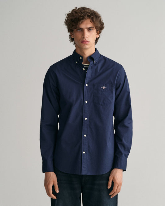 Regular Fit Poplin Shirt S / Marine