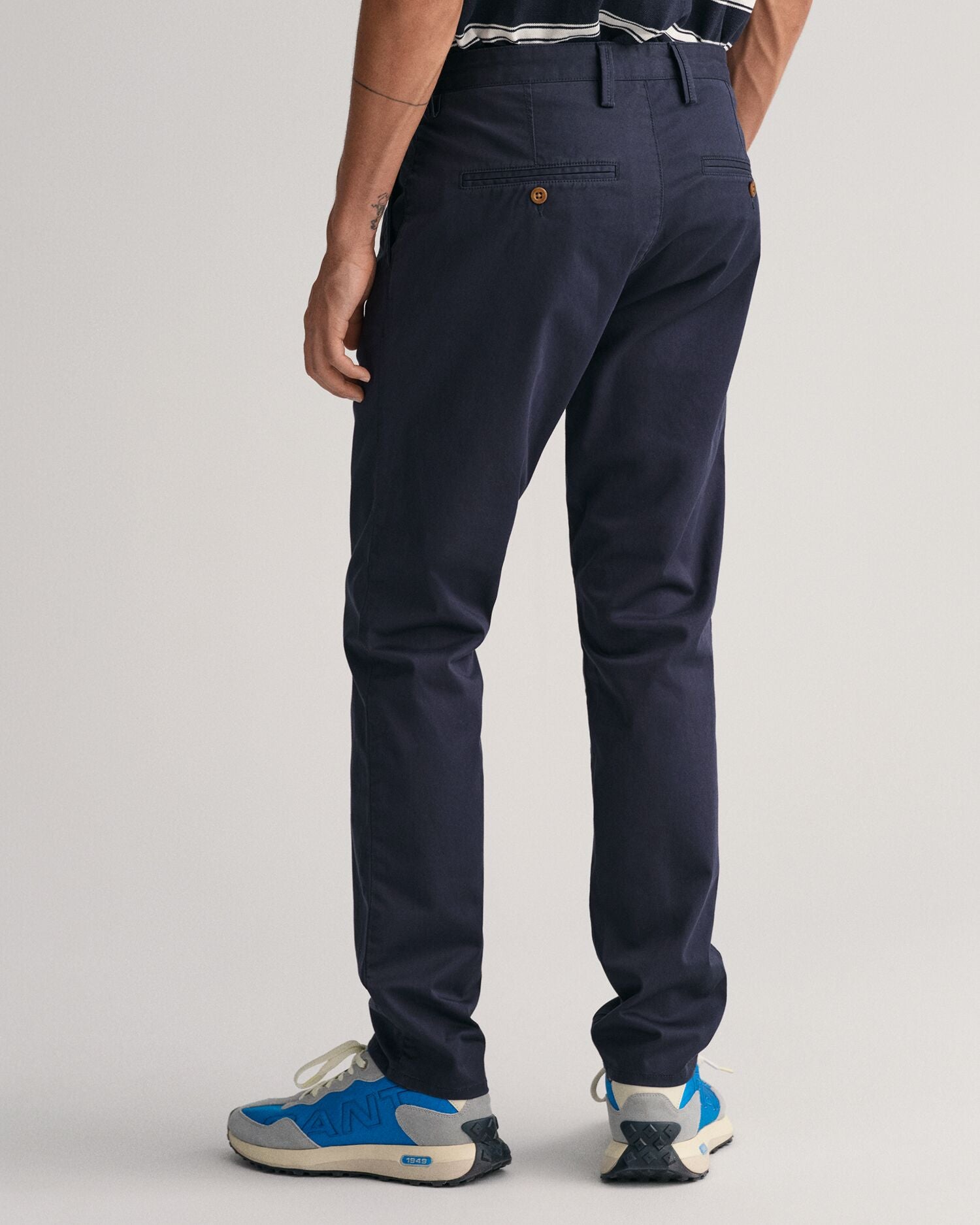 Slim Fit Twill Chinos Marine / 46X32