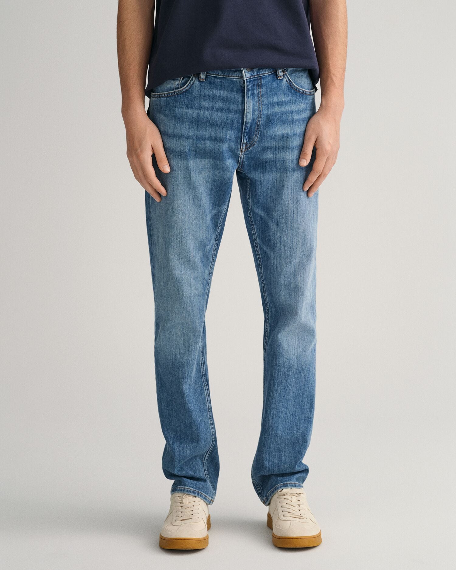 Regular Fit Jeans Mid Blue Worn In / 33/32