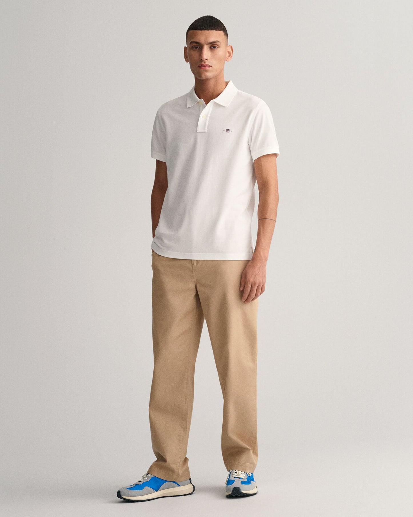 Slim Fit Shield Piqué Polo Shirt White / XXXL