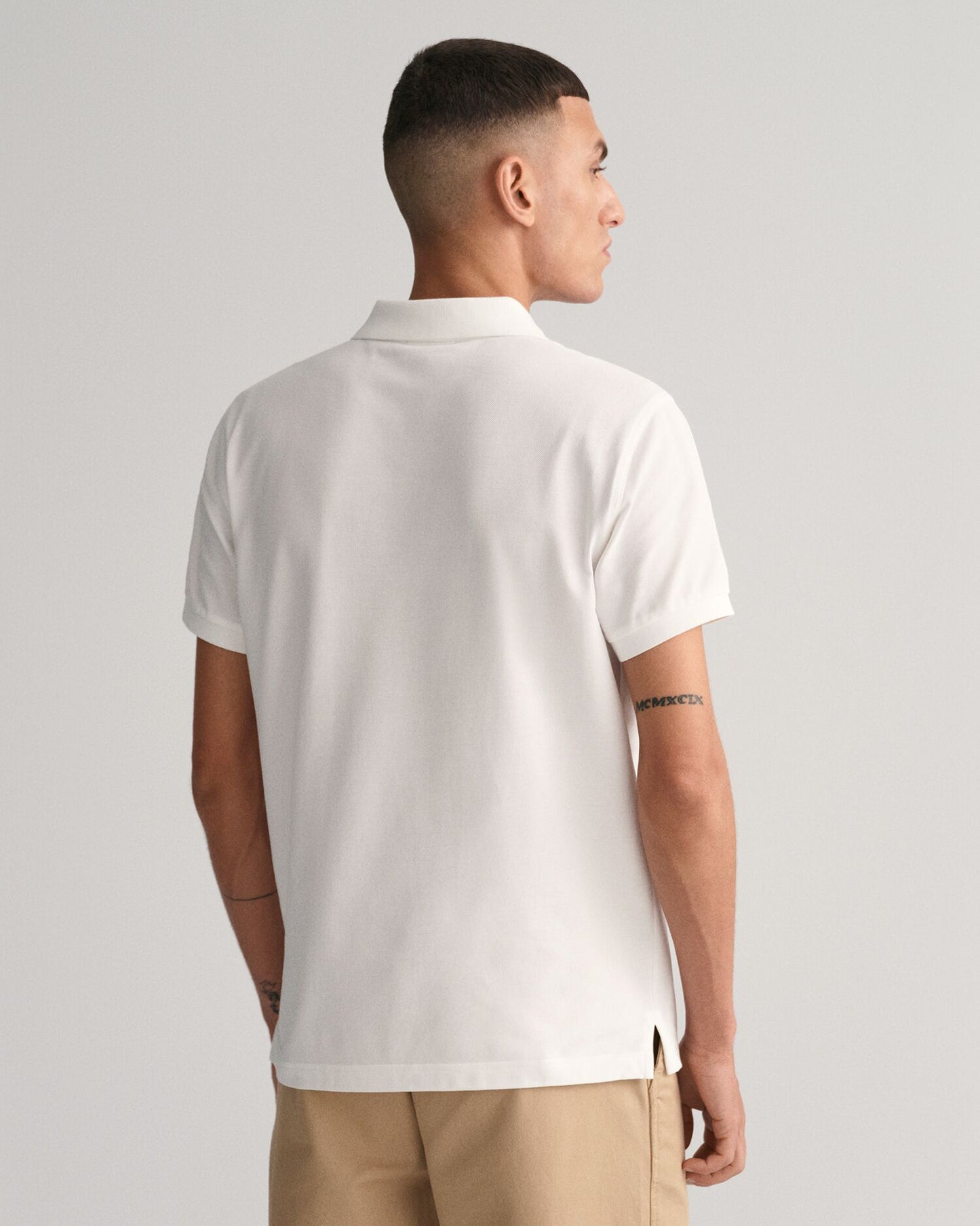 Slim Fit Shield Piqué Polo Shirt White / XXXL