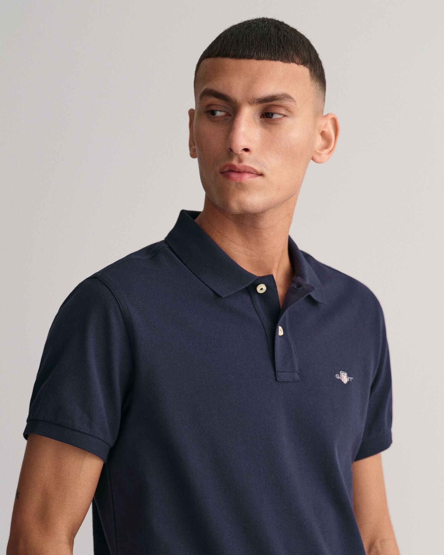 Slim Fit Shield Piqué Polo Shirt Evening Blue / XXXL